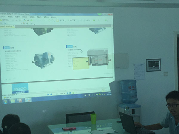 羅德轉子泵與南方某電機廠家技術交流,討論合作.